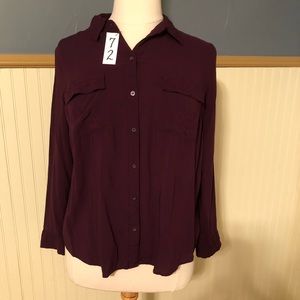 Long sleeve button up blouse